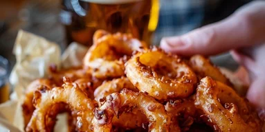 Рецепт жареных луковых колец в пивном кляре