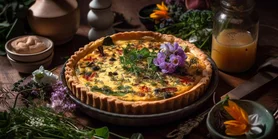 Кіш з беконом, чедером та цибулею-порей - вишукана випічка на вечерю