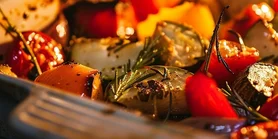 Рецепт жареных овощей с соусом песто