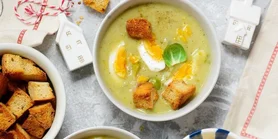 Рецепт согревающего супа с брюссельской капустой и яйцом