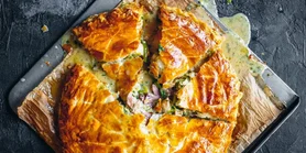 Шотландский домашний рецепт: пирог с ветчиной, индейкой и пореем