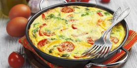 Рецепт пиццы-омлета к полезному завтраку или ужину