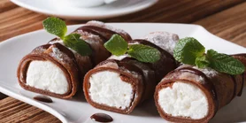 Шоколадные блины с рикоттой: рецепт идеального завтрака