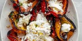 Маринований перець на грилі із сиром бурата