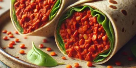 Лаваш з червоною сочевицею - обід, який зручно брати з собою