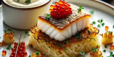 Рецепт изысканного филе трески с гратеном и соусом из шампани