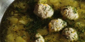 Рецепт согревающего супа из фрикаделек и кольраби