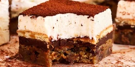 Блонді-тірамісу: поєднання улюблених десертів в одному тістечку