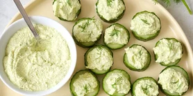 Цацикі на огіркових слайсах: оригінальна закуска