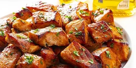 Медово-горчичные лососевые кусочки: рецепт рыбы в соусе