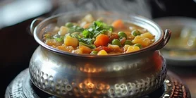 Сааг алоо матар: ароматное овощное рагу в индийском стиле