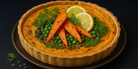 Окраса святкового столу. Барвистий морквяний кіш на Великдень