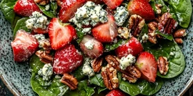 Салат, що здивує: незвичне поєднання суниці, сиру та горіхів