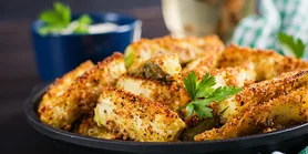 Хрустящие жареные кабачковые ломтики по-итальянски