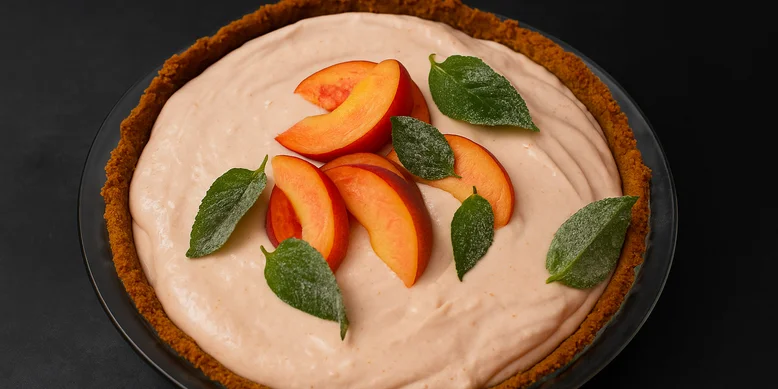 Ніжний, як хмаринка. Персиковий шифоновий пиріг без випічки до чаю чи кави