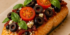 Лосось в стиле антипасто: изысканный ужин со средиземноморским вайбом