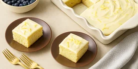 Ванильный пирог с лимонно-сырной глазурью - изящество в каждом кусочке