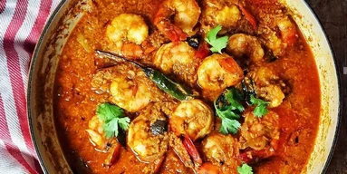 Настоящее гоанское карри с креветками