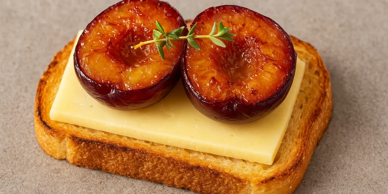 Печеные сливы с тимьяном: идеальная закуска к сыру