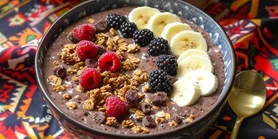 Белковый пудинг с арахисом и шоколадным чиа