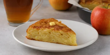 Невидимый яблочный пирог - легкий французский десерт к чаю