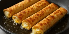 Идеальный перекус: сытные трубочки из лаваша с яйцом и моцареллой