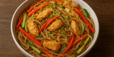 Фунчоза с курицей: рецепт простого блюда на ужин: рецепт простого блюда на ужин