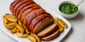 Мясний рулет з запеченою картоплею до різдвяного столу