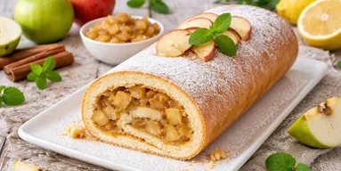 Просто и вкусно. Рулет с яблоками и корицей для любого повода