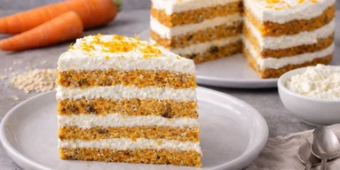 Без цукру, борошна й сметани - торт з сиром та морквою на швидку руку