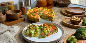 Лінивий швидкий сніданок: рецепт кіша з лаваша з рибою та овочами