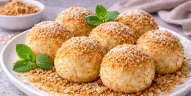 Сирні гомбовці в посипці на 2 порції - ідеально до сніданку в будні