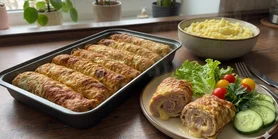 Млинці без борошна: рецепт з соковитою мʼясною начинкою