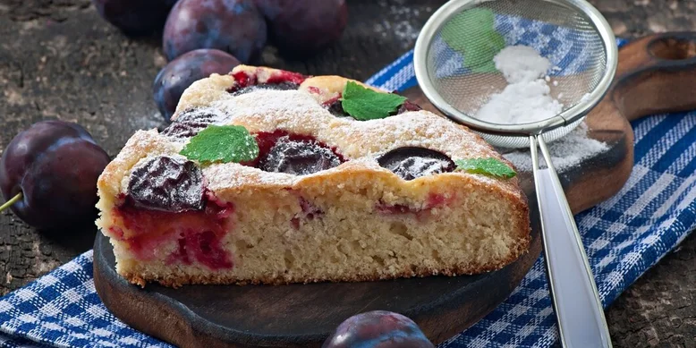 Дыхание осени. Сливовый пирог на скорую руку в духовке