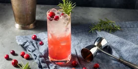 Игристый коктейль из клюквы и сидра