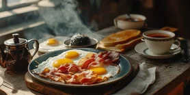 Большой завтрак на одной сковороде: рецепт яичницы по-английски