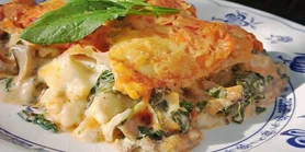 Белковая итальянская кухня: рецепт лазаньи со шпинатом и грибами