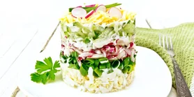 2 в 1: Праздничный салат из пасты