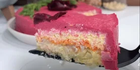 Рецепт торта Oселедець під шубою: з буряковим мусом