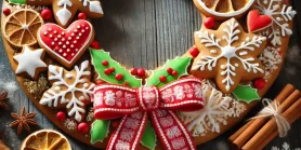 Рецепт рождественского веночка из имбирных пряников