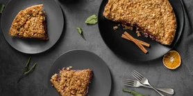 С крошкой сверху. Ароматный пирог с грушей и корицей для уютного чаепития