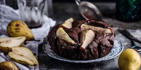 Рецепт шоколадно-грушевого пирога с нежной рикоттой