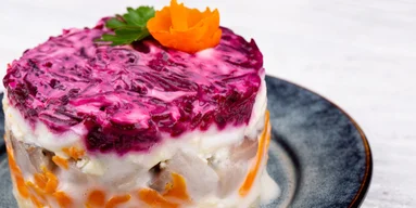 Рецепт оселедця «під шубою»: альтернативна версія з желатином