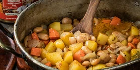 Рецепт рагу с фасолью к постному столу