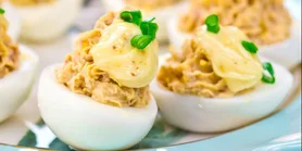 Рецепт фаршированных яиц с печенью трески