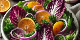 Праздничное настроение на каждый день: рецепт салата из красной капусты и радиккьо